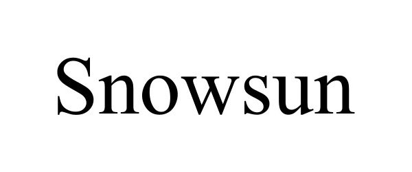 Trademark Logo SNOWSUN