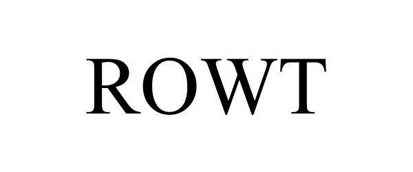 Trademark Logo ROWT
