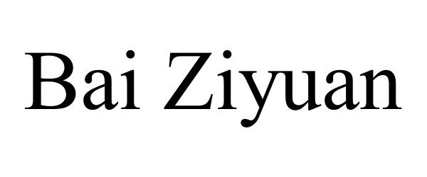 Trademark Logo BAI ZIYUAN