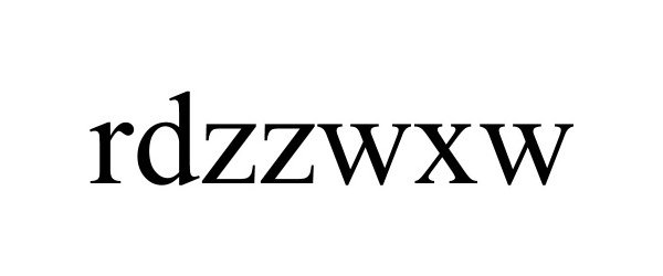 Trademark Logo RDZZWXW