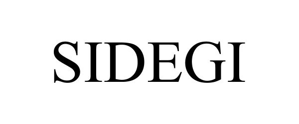 Trademark Logo SIDEGI