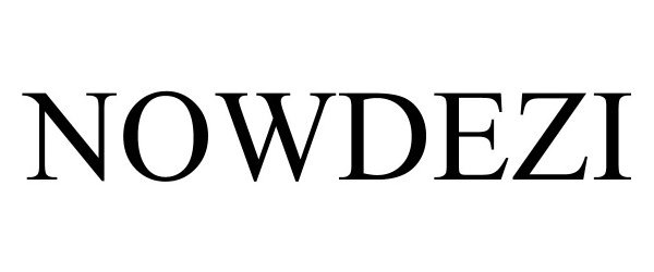 Trademark Logo NOWDEZI