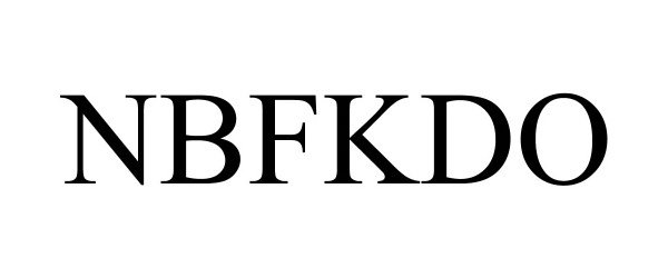 Trademark Logo NBFKDO
