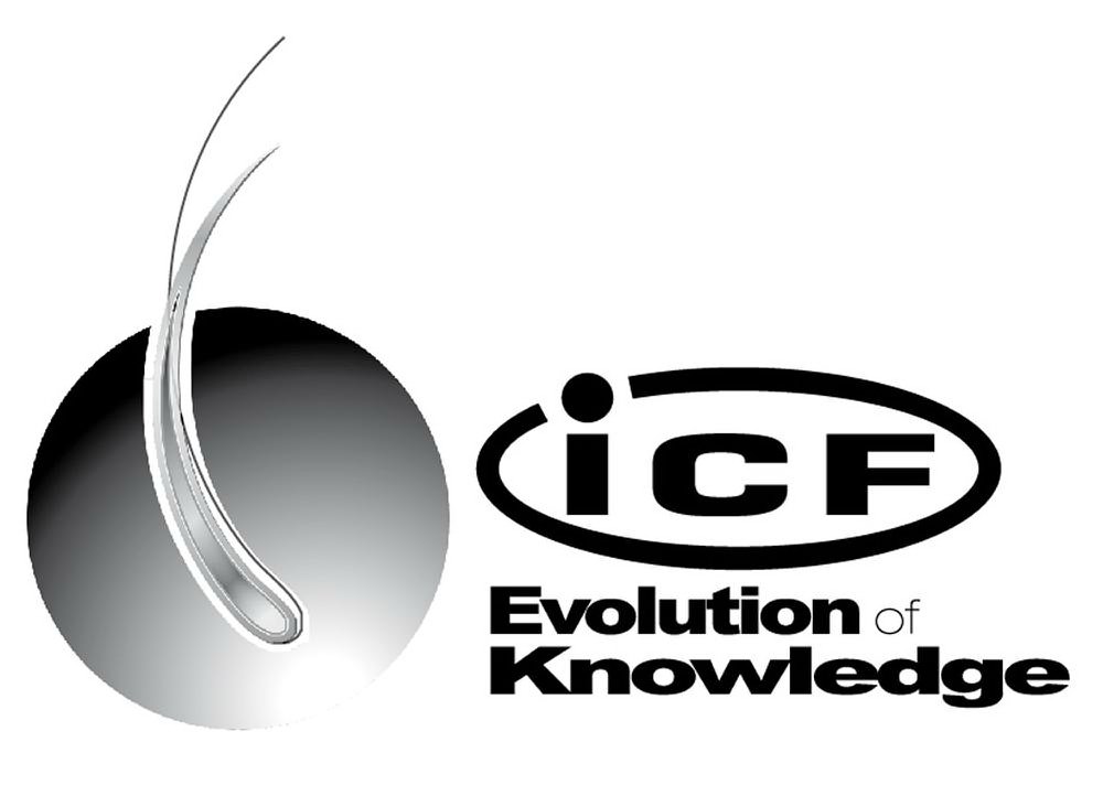Trademark Logo ICF EVOLUTION OF KNOWLEDGE
