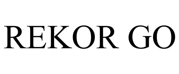 Trademark Logo REKOR GO
