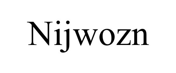 Trademark Logo NIJWOZN