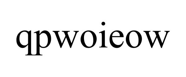 Trademark Logo QPWOIEOW