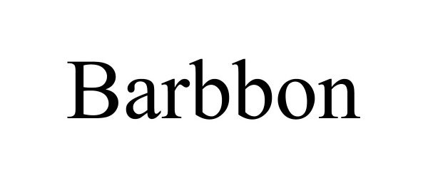 Trademark Logo BARBBON