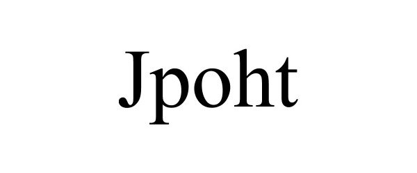 Trademark Logo JPOHT