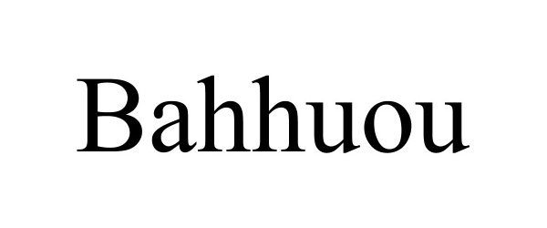 Trademark Logo BAHHUOU