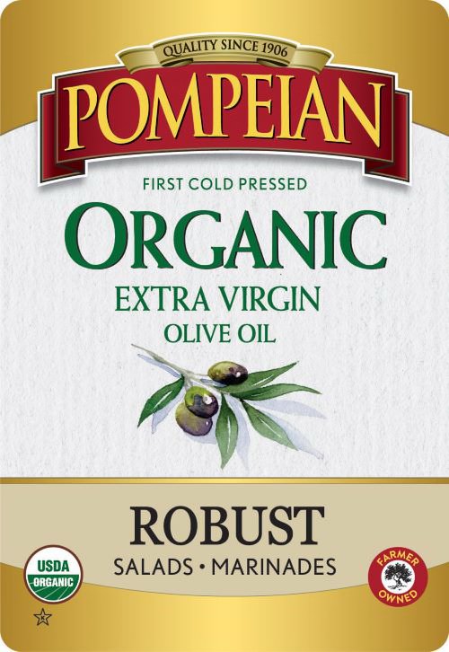 Trademark Logo POMPEIAN FIRST COLD PRESSED ORGANIC EXTRA VIRGIN OLIVE OIL ROBUST SALADS MARINADES