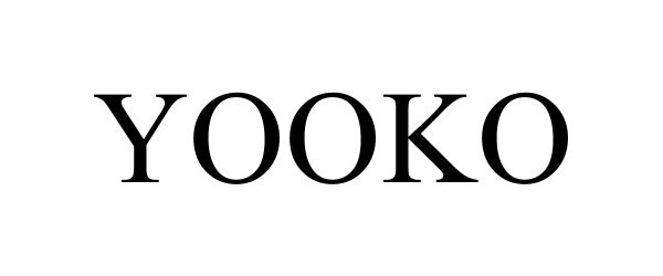 Trademark Logo YOOKO