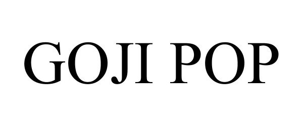 Trademark Logo GOJI POP