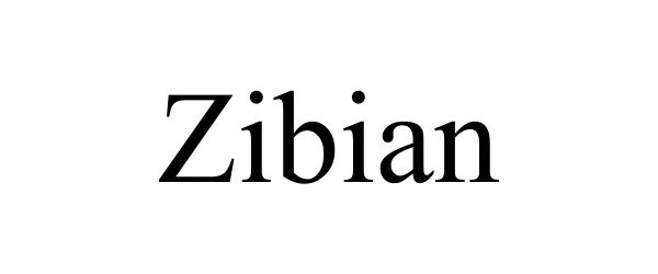 Trademark Logo ZIBIAN