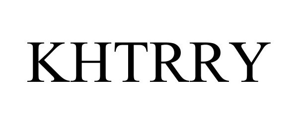 Trademark Logo KHTRRY