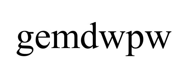 Trademark Logo GEMDWPW
