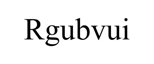 Trademark Logo RGUBVUI