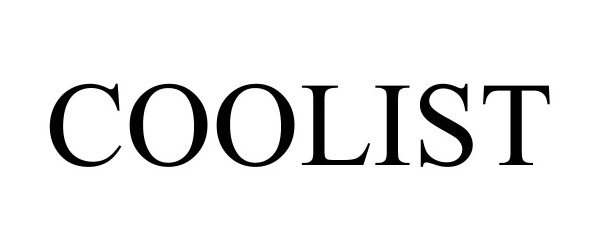 Trademark Logo COOLIST