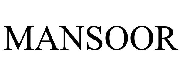 Trademark Logo MANSOOR