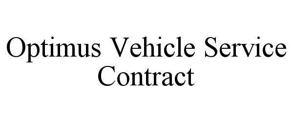  OPTIMUS VEHICLE SERVICE CONTRACT