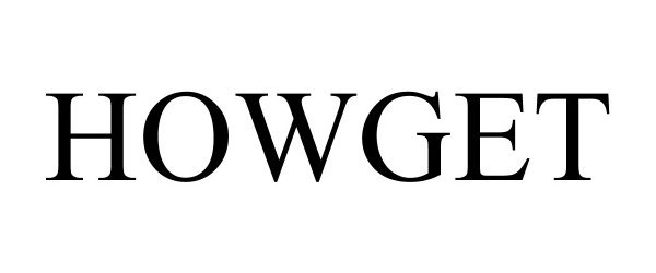 Trademark Logo HOWGET