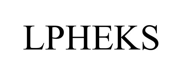 Trademark Logo LPHEKS
