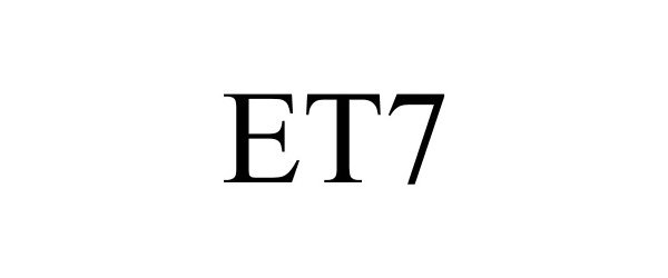 Trademark Logo ET7