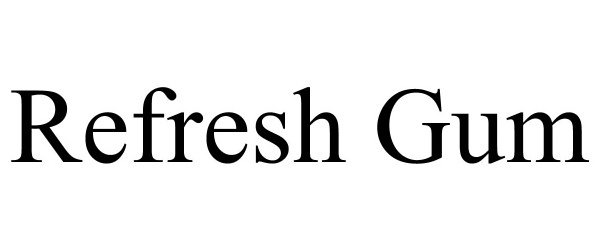 Trademark Logo REFRESH GUM