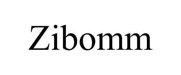 Trademark Logo ZIBOMM