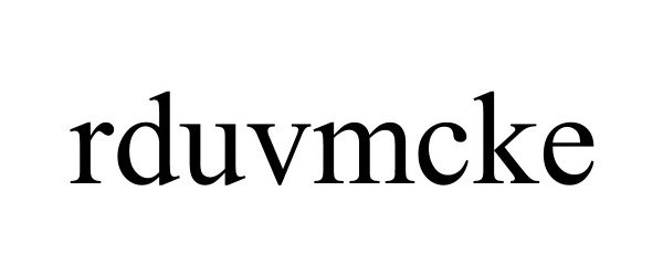 Trademark Logo RDUVMCKE