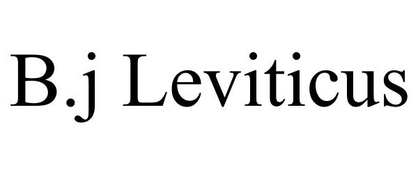 Trademark Logo B.J LEVITICUS