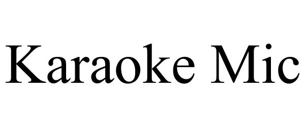 Trademark Logo KARAOKE MIC