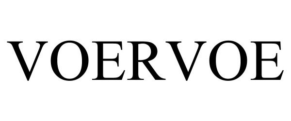 Trademark Logo VOERVOE
