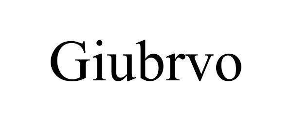 Trademark Logo GIUBRVO