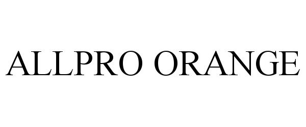 Trademark Logo ALLPRO ORANGE