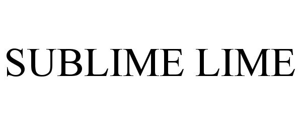 Trademark Logo SUBLIME LIME
