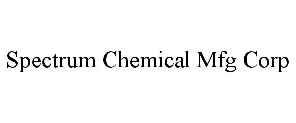 Trademark Logo SPECTRUM CHEMICAL MFG CORP
