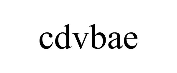 Trademark Logo CDVBAE