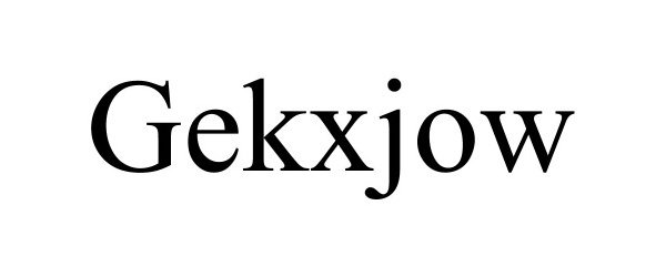 Trademark Logo GEKXJOW