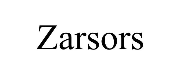 Trademark Logo ZARSORS