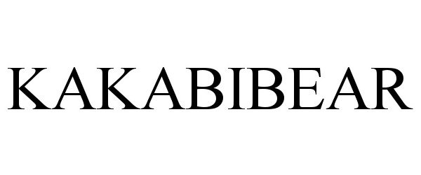 Trademark Logo KAKABIBEAR