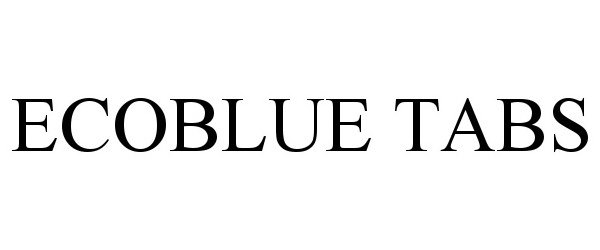 Trademark Logo ECOBLUE TABS