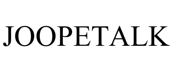 Trademark Logo JOOPETALK