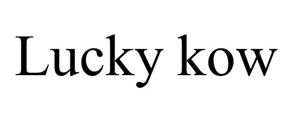 Trademark Logo LUCKY KOW