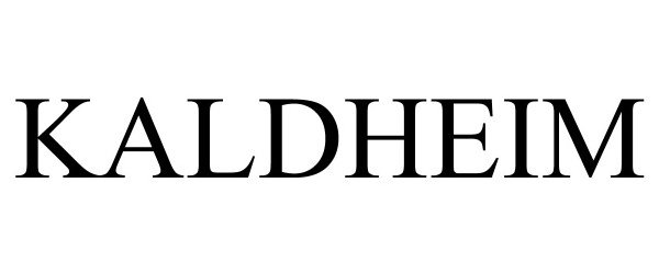 Trademark Logo KALDHEIM