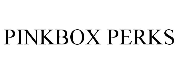 Trademark Logo PINKBOX PERKS