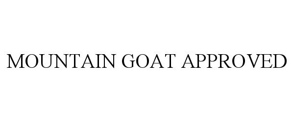  MOUNTAIN GOAT APPROVED