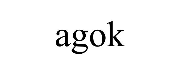 Trademark Logo AGOK
