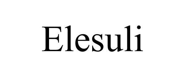 Trademark Logo ELESULI