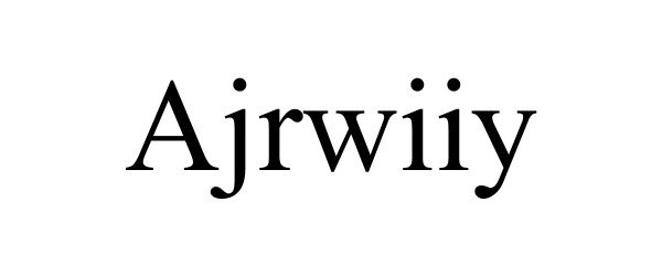 Trademark Logo AJRWIIY